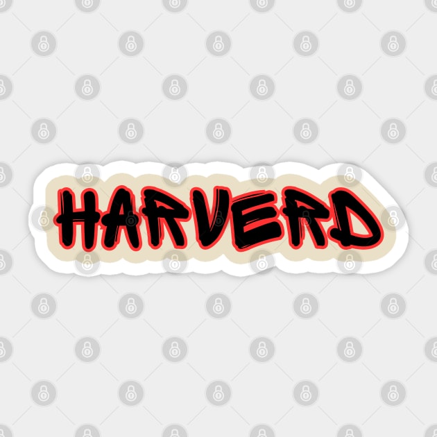 Harverd Sticker by LetsGetInspired